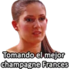 Tomando el mejor
champagne Frances