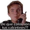 De qué color son
tus calcetines??