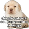 donde entra la
confianza entra
la berga