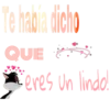 Te había dicho
QUE
eres Un lindo!