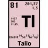 81
204,37
1,3
TI
1457
303
11,85
(Xe)45d1%s²6p!
14
Talio