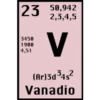 23 50,942
2,3,4,5
V
3450
1900
4,51
(Ar)3d³4s?
3,.2
Vanadio