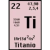 22
47,90
2,3,4
Ti
3260
1668
4,51
(Ar)3d<4s
Titanio