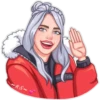 Billie Eilish cartoon 6