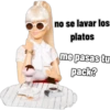 no se lavar los
platos
me pasas tu
pack?