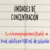 UNIDADES DE
CONCENTRACIÓN
% volumen/volumen (%v/v) →
X mL soluto en 100 ml de solución