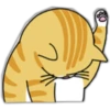 Наклейка кошка 9