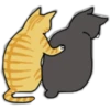 Наклейка кошка 17