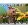 Aquí viene el avionsito.
TAZT
directo a tu ano conchatumare
