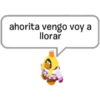 ahorita vengo voy a
llorar