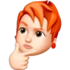 Memoji de pelo naranjo 10