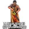 LA LEY DE TEXAS ES
QUE TE LOS PROTEJAS