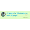 El Negro De Whatsapp se
unió al grupo
09:00✓