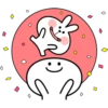 :)
□