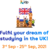 idp Fulfil your dream of studying in the UK! 3rd Sep - 25th Sep, 2021