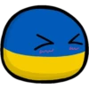Countryballs sticker Ukraine, Bru 5