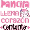 Pancita
LLENO
corazón
*Contento
)د(