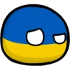 Countryballs sticker Ukraine, Bru 7