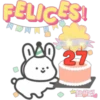 Felíz cumpleaños cute 21