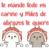 të mändo tödö mi
ó y Milès dė
äbrazos te quieró
cariñó