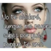 No te clvidaré,
aunque me myera
sabes por qué,
porque te amo.