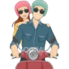 Couple On Bikes 15