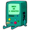 BACK
IN
S MINUTES
ВМС