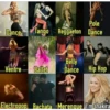 Pole
Dance Tango Reggaeton Dance
Ventre
Ballet
Belly
Dance Hip Hop
Electropop Bachata Merengue I'm shakira