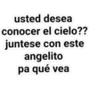 usted desea
conocer el cielo??
juntese con este
angelito
pa qué vea