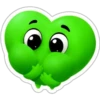 Shy Green Heart