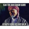 KAN TOK DAH TANAM KAMU
KENAPA KAMU KELUAR BALIK