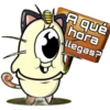A qué
hora
llegas?