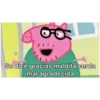 Se dice gracias maldita cerda
mal agradecida