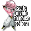 se te olvidó tú bolso señora