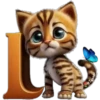 Abecedario 10 gatito 15