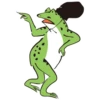 The wildlife cartoon of rabbit and frog 5