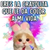 ERES LA CRAYOLITA
QUE LE DA COLOR
A MI VIDA