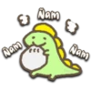 Kawaii dino en invierno 19