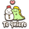Kawaii dino en invierno 22