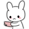 Pink Cheek Rabbit Sticker 7