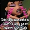 Todavia no terminaba de
llorarle a uno y ya me
enamore de otro jaja