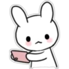 Pink Cheek Rabbit Sticker 17