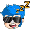 Emoji de cabelo azul 9