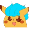 Emoji de cabelo azul 13