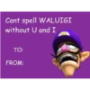 Cant spell WALUIGI
without U and I
TO:
FROM: