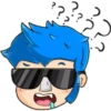 Emoji de cabelo azul 18