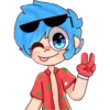 Emoji de cabelo azul 19