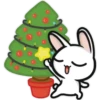 Christmas Green & Rabbit  (C) 19