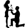 Siluetas de pareja enamorada 5
