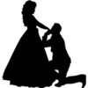 Siluetas de pareja enamorada 6